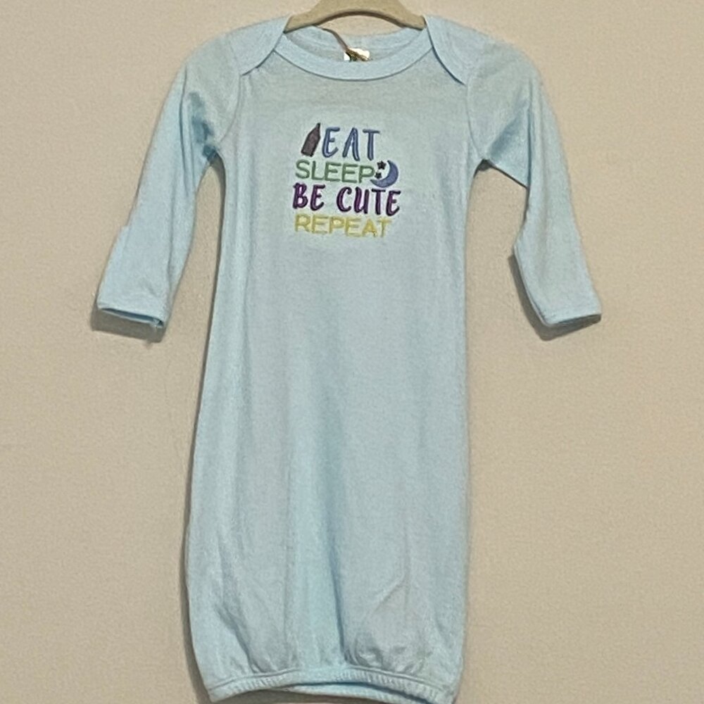 Embroidered Infant Sleep Gown